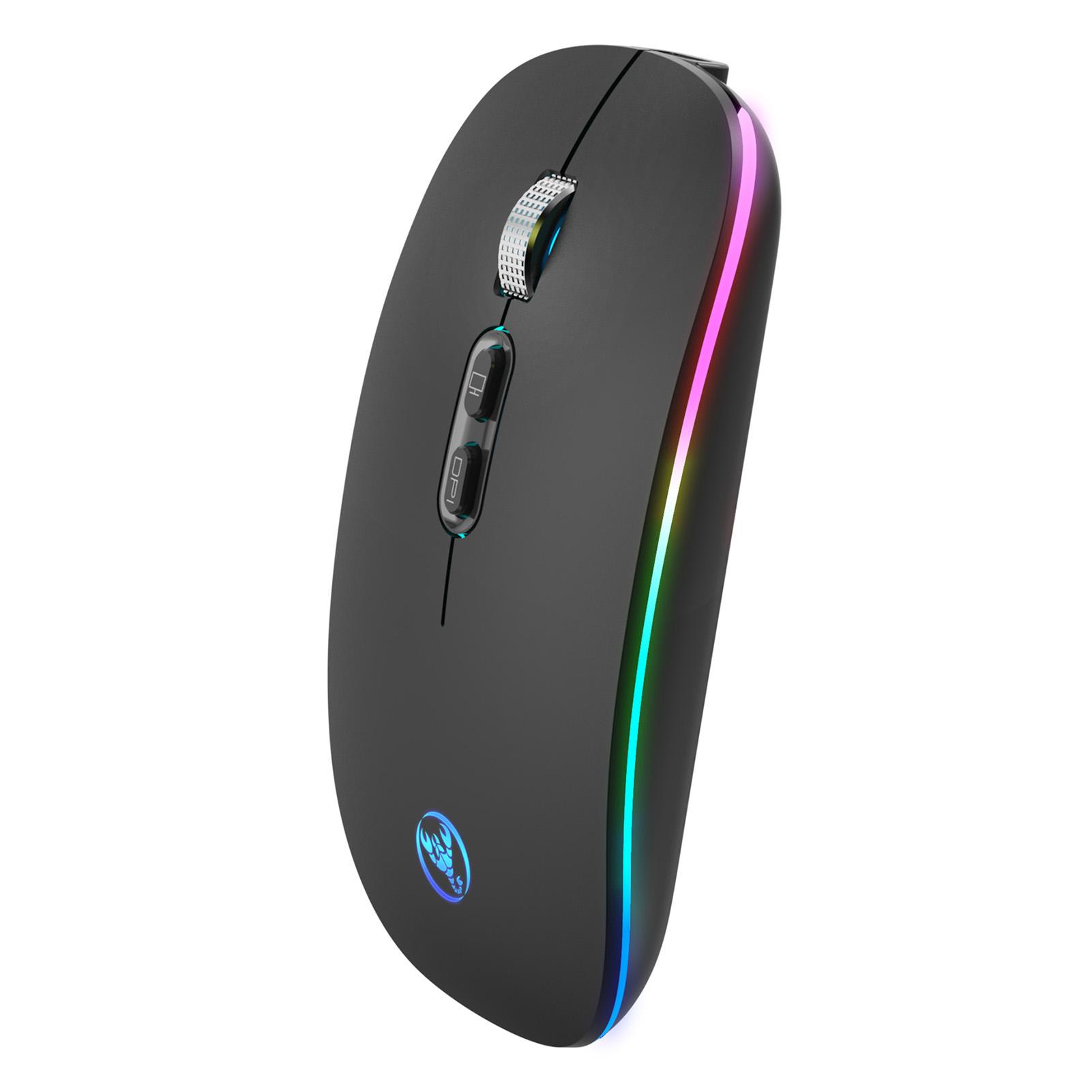 HXSJ 2.4G+BT5.1 Dual-mode Wireless Mouse 3 Adjustable DPI Rechargeable Ergonomic Office Mice