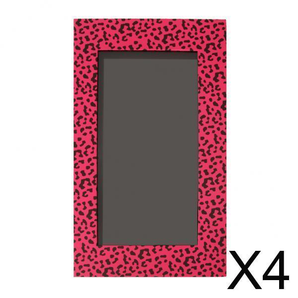 4xEmpty Magnetic Eyeshadow Palette Makeup Cosmetic DIY Palette Pink Leopard