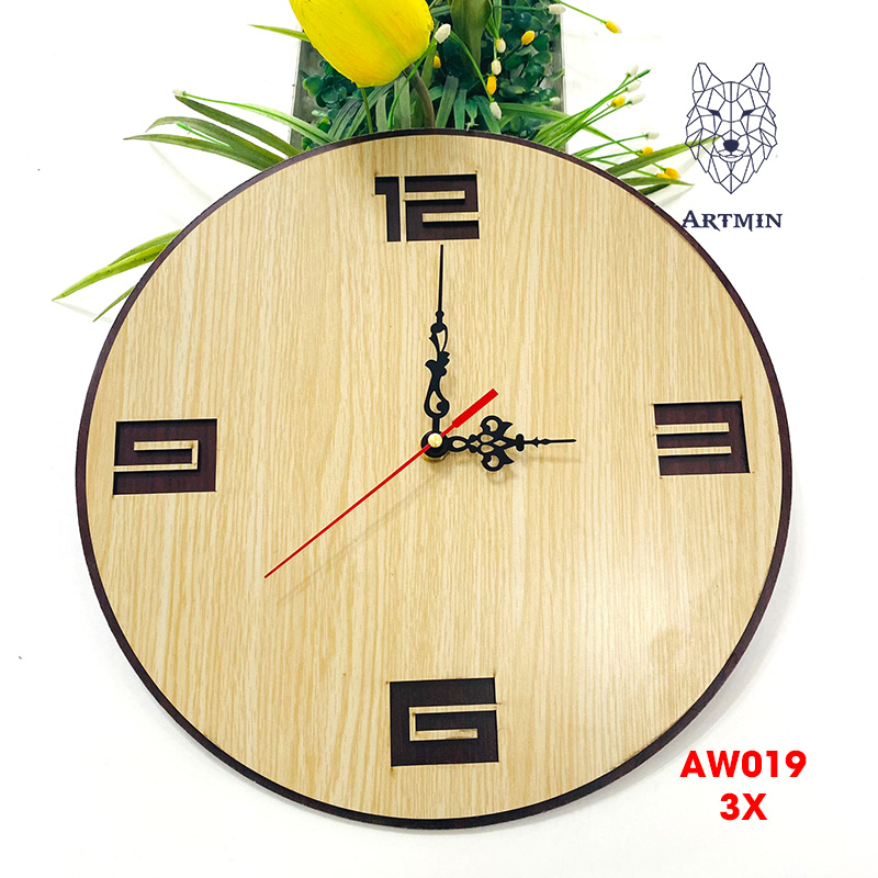 AW019- Đồng Hồ Gỗ Treo Tường – Décor Trang Trí Mẫu Mới 2023