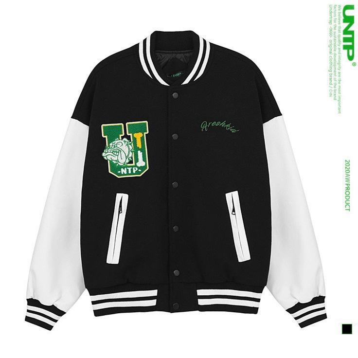 Áo Varsity Jacket - Áo khoác Bomber Cardigan FRESHKID Phối Bo Siêu Hot