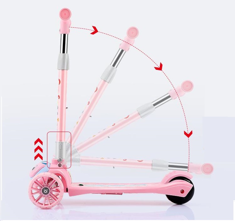 Xe Trượt Scooter Bánh Xe Phát Sáng, Có Nhạc Cho Bé Và Đèn Led Đầu Xe, Tải Trọng 80kg