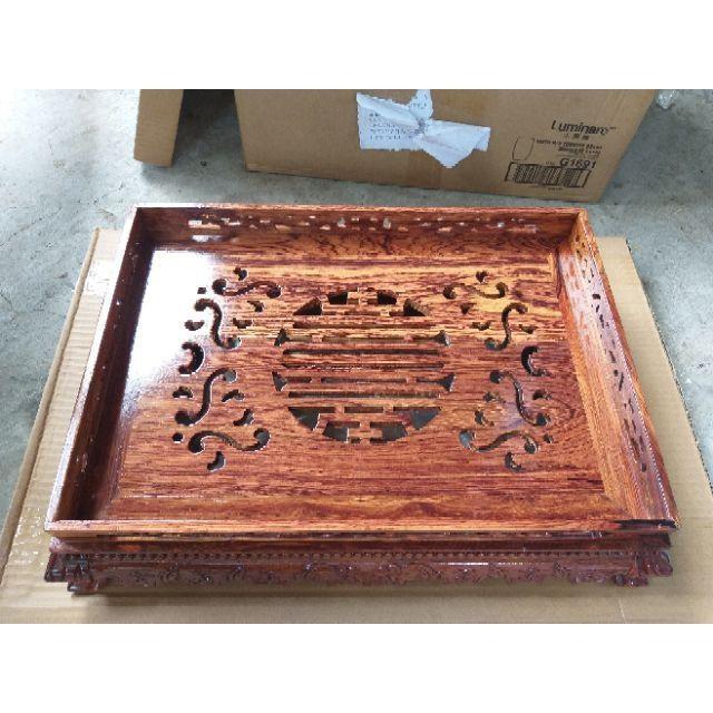 Khay Trà Chân Qùy Bằng Gỗ Hương-Khay Trà Chân Qùy Bằng Gỗ Hương-Khay trà rồng trầu gỗ