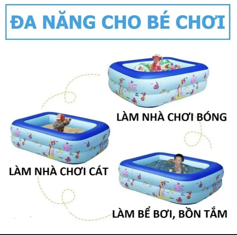 Bể phao bơi nhiều kích cỡ cho bé cực kỳ yêu trong mùa hè (kèm bơm điện)