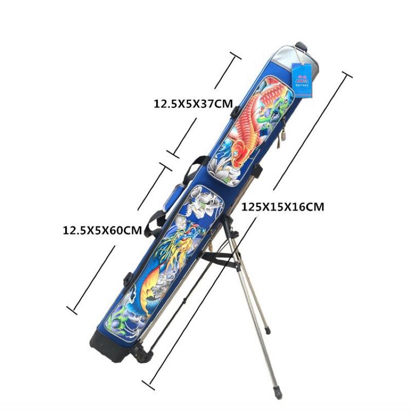 Bao đựng cần cá chép hoá rồng hoạ tiết nổi bật 1m25-2 màu