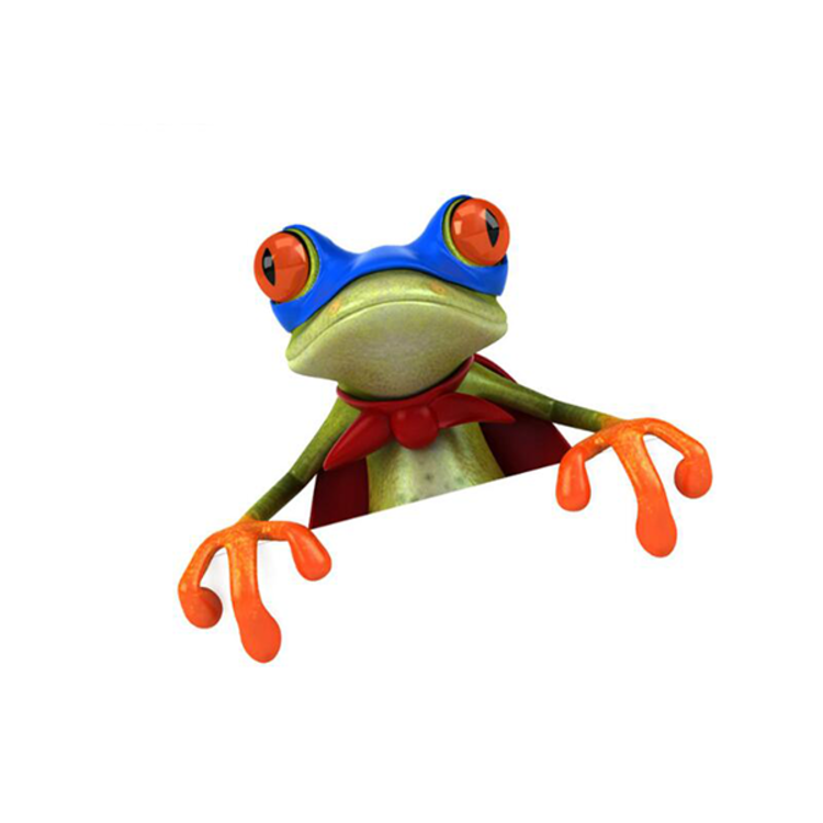 Sản phẩm Tem Decal ếch 3D dán trên xe H20408