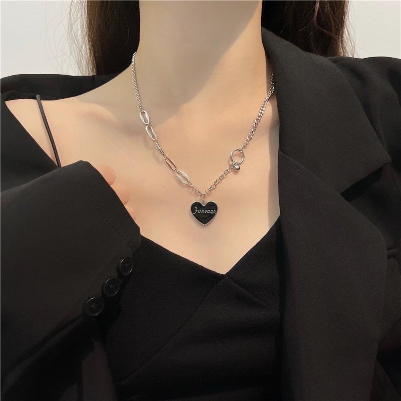 Dây chuyền vòng cổ nam nữ trái tim forever đẹp cá tính Ring House