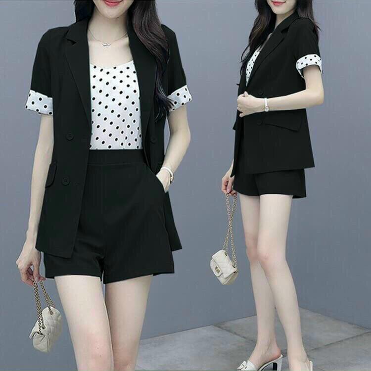 BỘ ĐỒ VEST TAY NGẮN KÈM ÁO THUN XINH XẮN - KS270546
