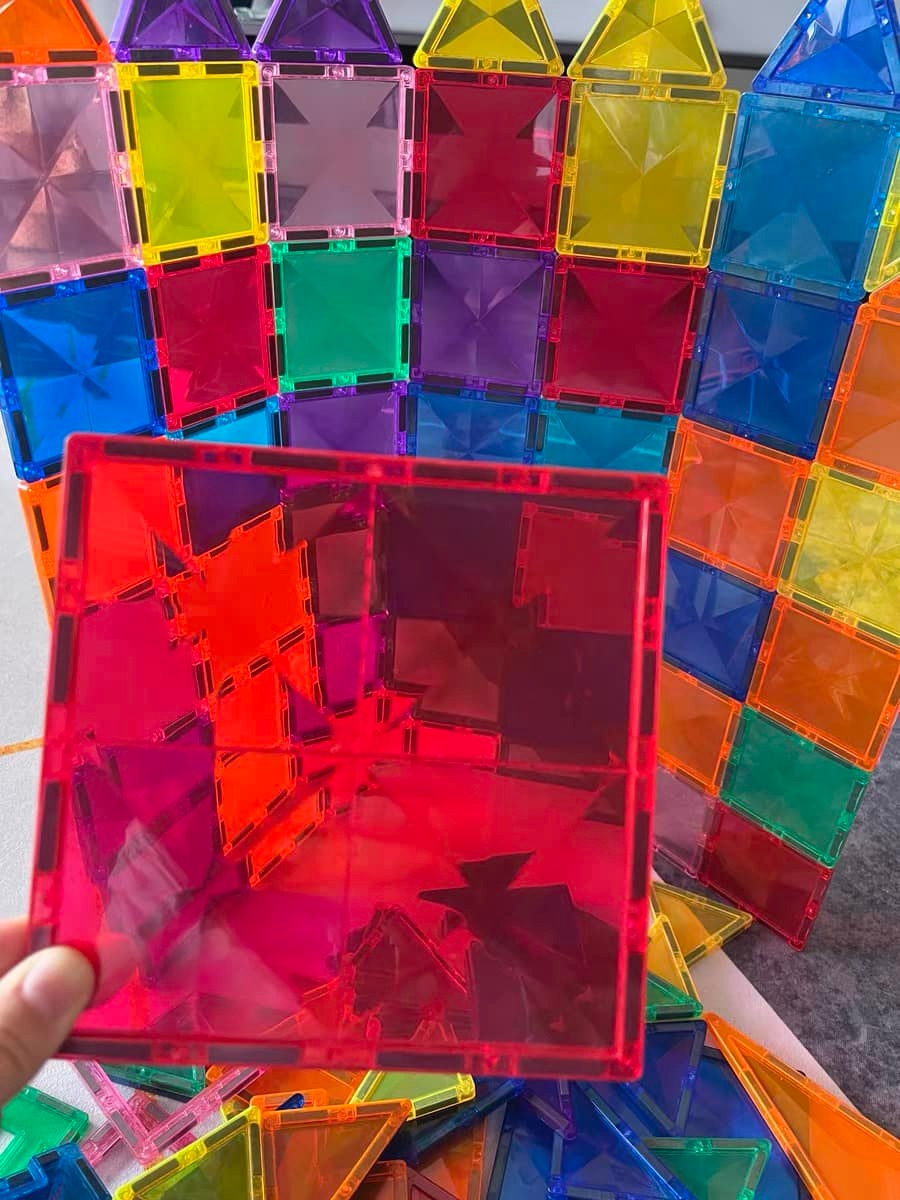 Đồ Chơi Xếp Hình Nam Châm Cầu Vồng Đa Sắc Mideer Colorful Magnetic Tiles