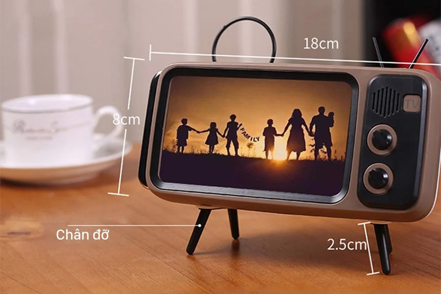 Loa Bluetooth Kiểu Dáng TV Cổ - âm bass sống động trung thực, công suất lớn.