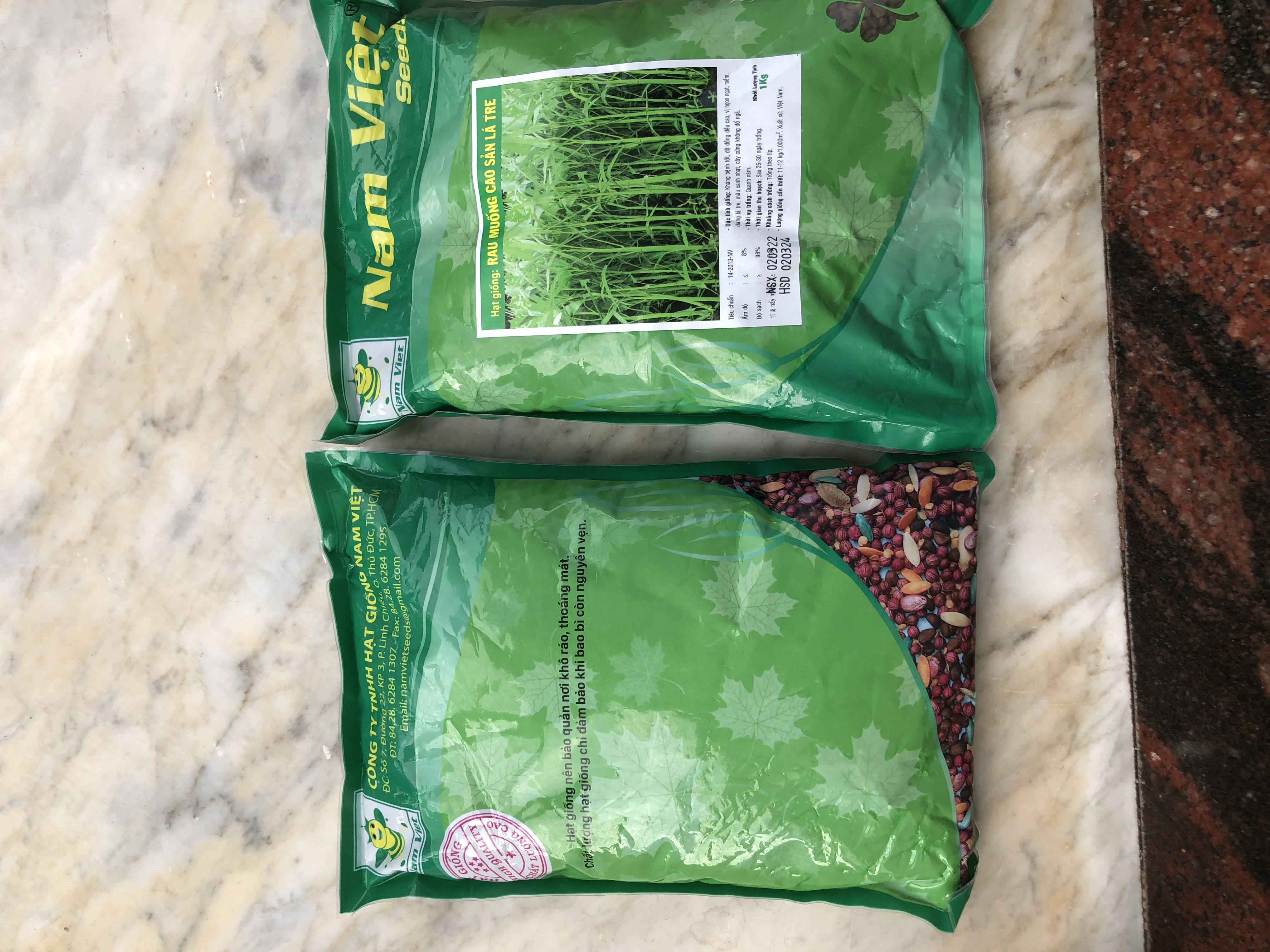 Hạt giống rau muống cao sản lá tre Nam Việt 1kg