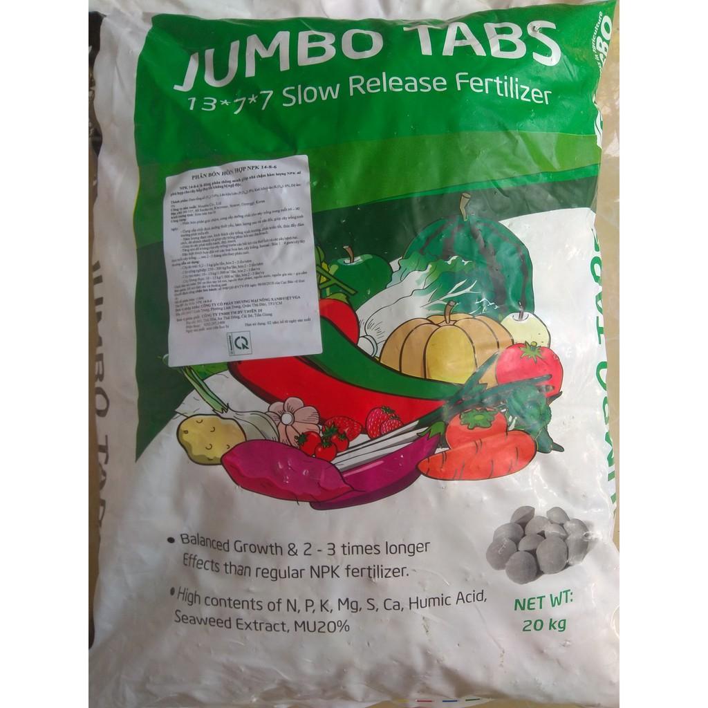Phân bón quả bàng Hàn Quốc JUMBO TABS NPK 14-8-6 - chiết lẻ gói 300 gram