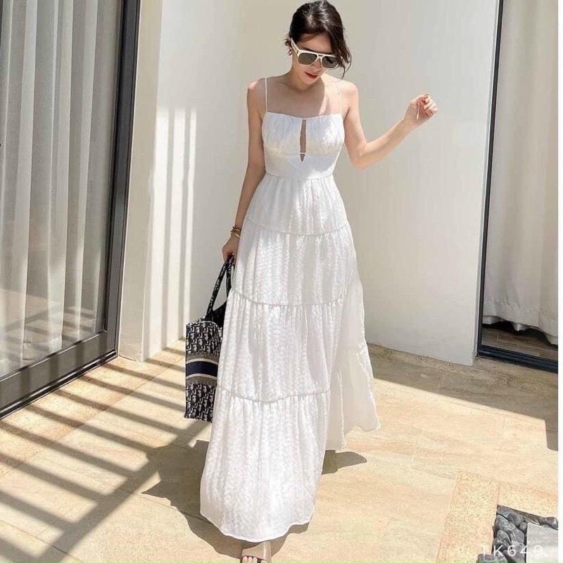 Đầm maxi hở lưng hot trend chất lụa xốp cực đẹp hàng cao cấp
