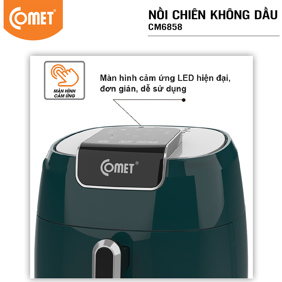 Nồi Chiên Không Dầu Comet CM6858 4.2L - Hàng Chính Hãng