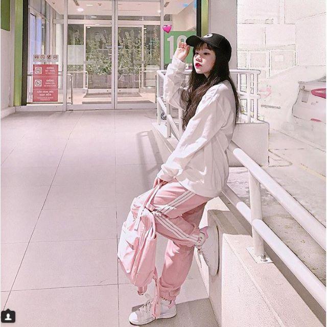 Quần jogger kaki ba sọc nam nữ