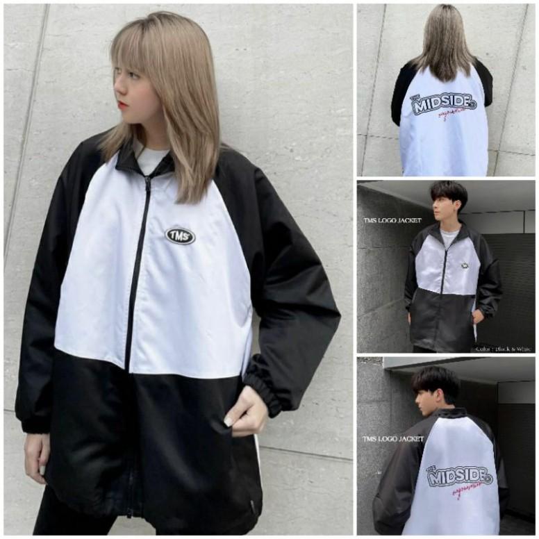 Áo Khoác Dù TMS LOGO MIDSIDE Nam Nữ Ulzzang Unisex Form Rộng Bomber Jacket