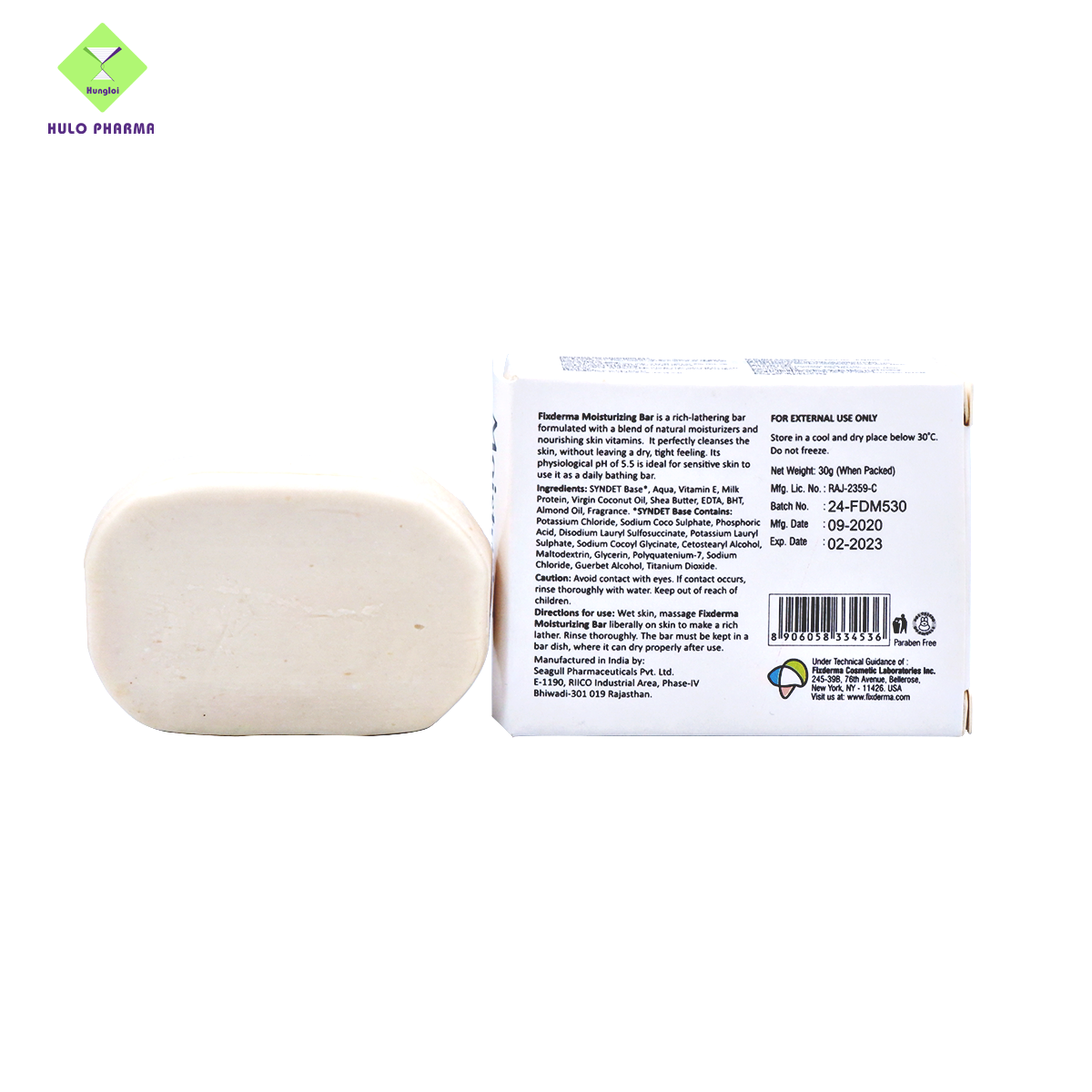 Xà Phòng Tắm Giúp Dưỡng Ẩm FIXDERMA Moisturizing Bar Giúp Dưỡng Trắng Da, Cấp Ẩm, Mềm Mịn Da 30g - Hùng Lợi