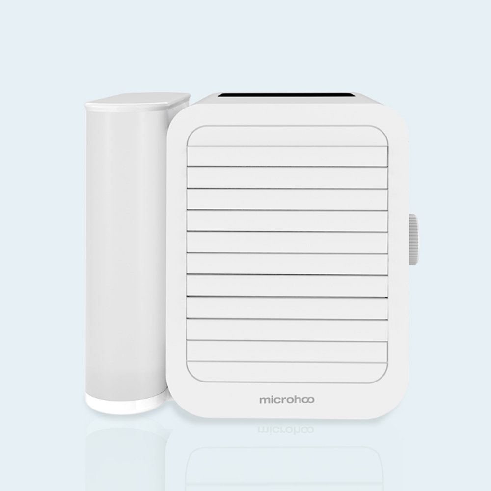 Quạt Điều Hòa Xiaomi Microhoo MH01R 99 Tốc Độ Với Màn Hình Cảm Ứng & Cổng USB 3 Trong 1 - Trắng .Quạt làm mát mới Xiaomi Air Microhoo Mini. Quạt làm mát 6W 1000ml