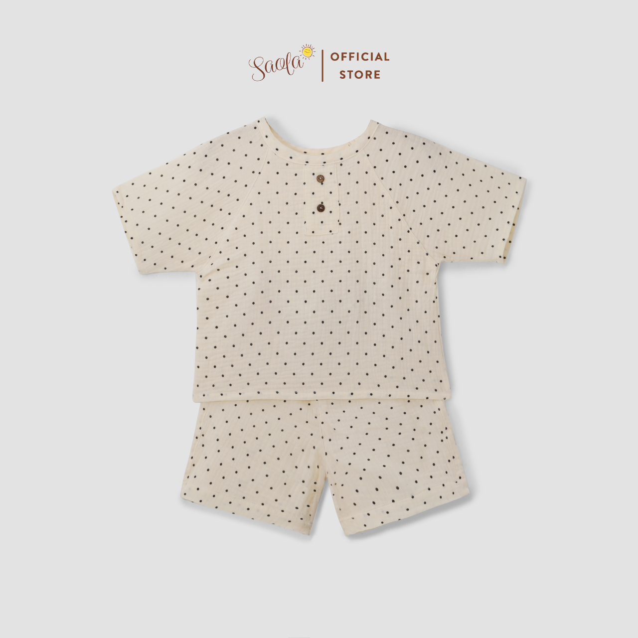 Bộ Áo Quần Cho Bé Trai & Gái Chất Liệu Muslin Thoáng Mát Mặc Hè-ARMIN SET-SEM004-SAOLA KIDS CLOTHING