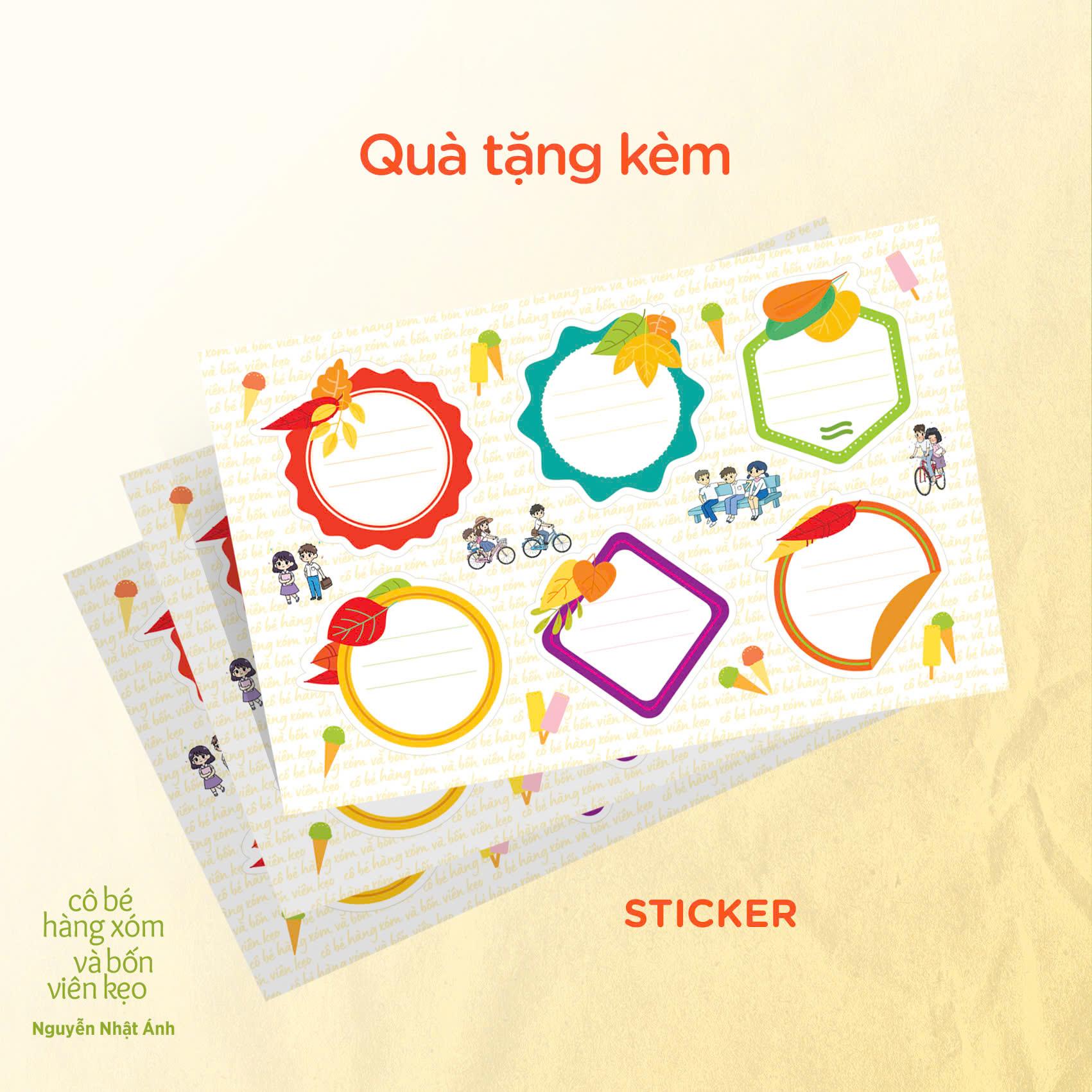 Sách Nguyễn Nhật Ánh - Cô Bé Hàng Xóm Và Bốn Viên Kẹo - Tặng Kèm Random 1 Trong 4 Mẫu Bookmark + Sticker
