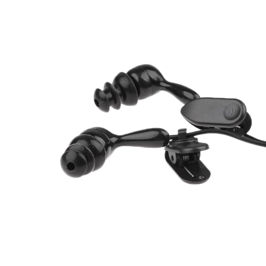 4X 3.5mm Waterproof Earphone Headphone Stereo Swimming for MP3 Radio iPod Black