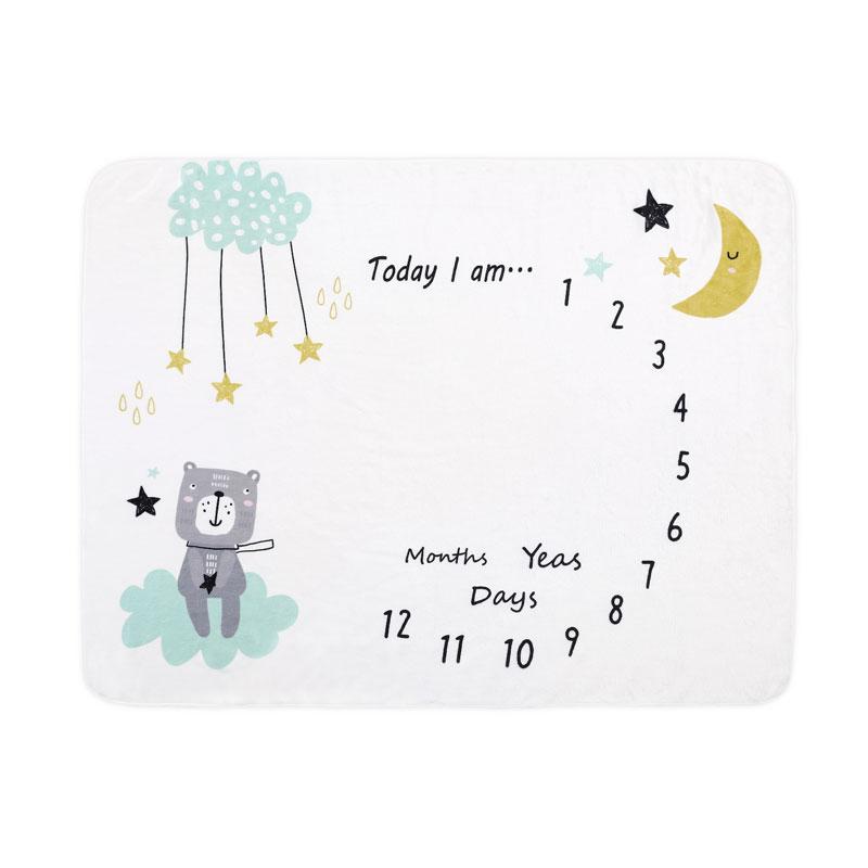 Cho Bé Hàng Tháng Cột Mốc Chăn Bé Trai Và Bé Gái, Unisex Tháng Chăn Ủ Cho Bé Sơ Sinh Vòi Sen, bé Biểu Đồ Phát Triển Hàng Tháng Chăn