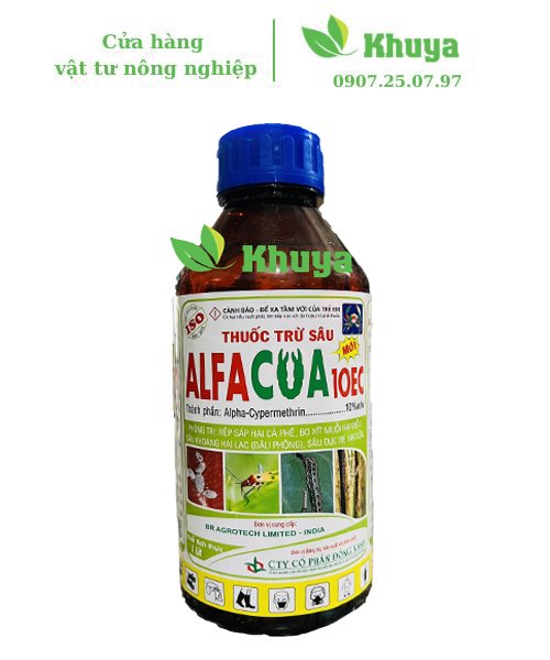 Thuốc trừ sâu Alfacua 10EC 1 lít nhựa Rệp sáp - Sâu - Bọ xít muỗi