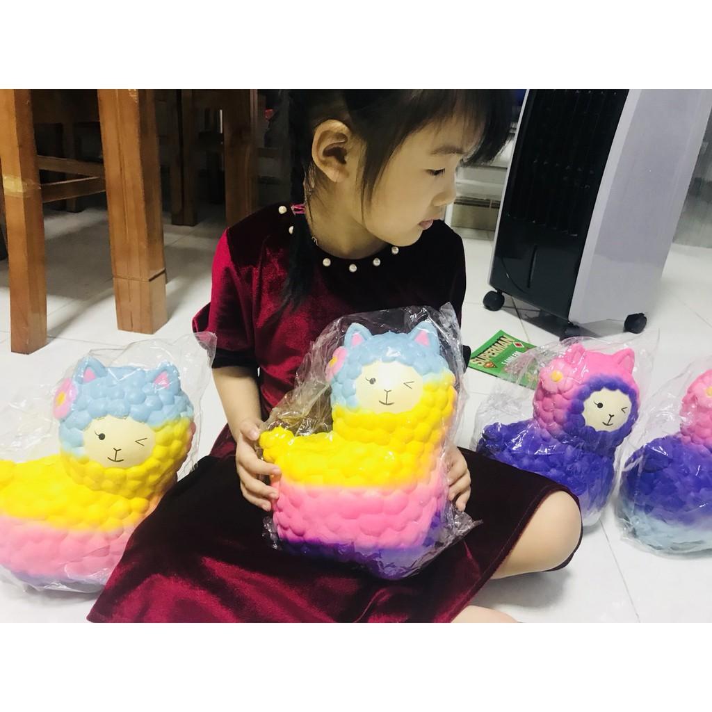 (VÀNG ) ĐỒ CHƠI SQUISHY CỪU MÀU VÀNG CỰC ĐẠI KHỔNG LỒ DỄ THƯƠNG 26cmx18cm ( nguyenhuyen9916 )