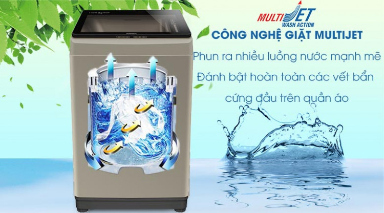 Công nghệ MultiJet - Máy giặt Aqua 9 Kg AQW-U91CT N