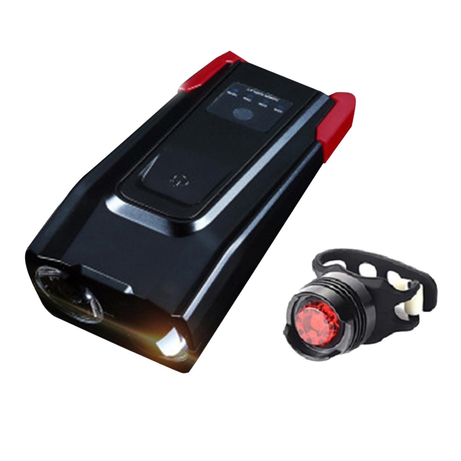 800 Lumens Bike Lights Front and Back Set, Headlight and Tail Rear Light, USB Rechargeable Bicycle Lamp, Waterproof, LED Safety Cycling Accessories