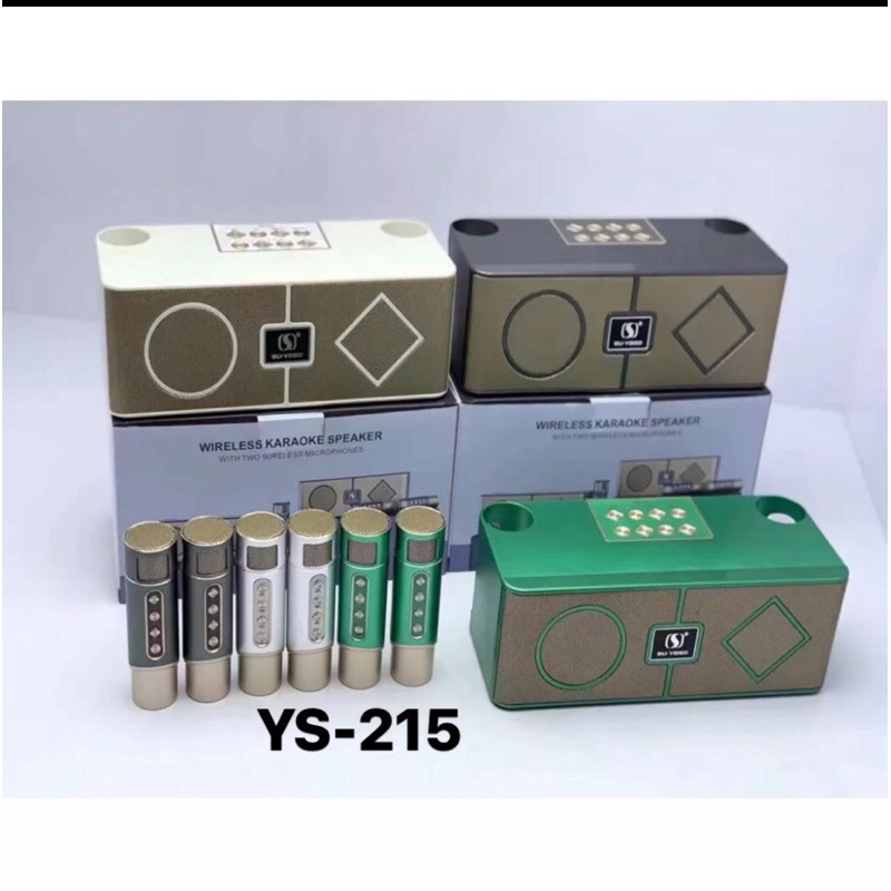 Loa karaoke mini YS-215 là dòng loa bluetooth karaoke hiện đại. Thiết kế được nhỏ gọn, chức năng rất đa dạng và tương đối đầy đủ. Bạn có thể dùng để nghe nhạc, làm loa trợ giảng, hoặc hát karaoke giải trí khi cần thiết.