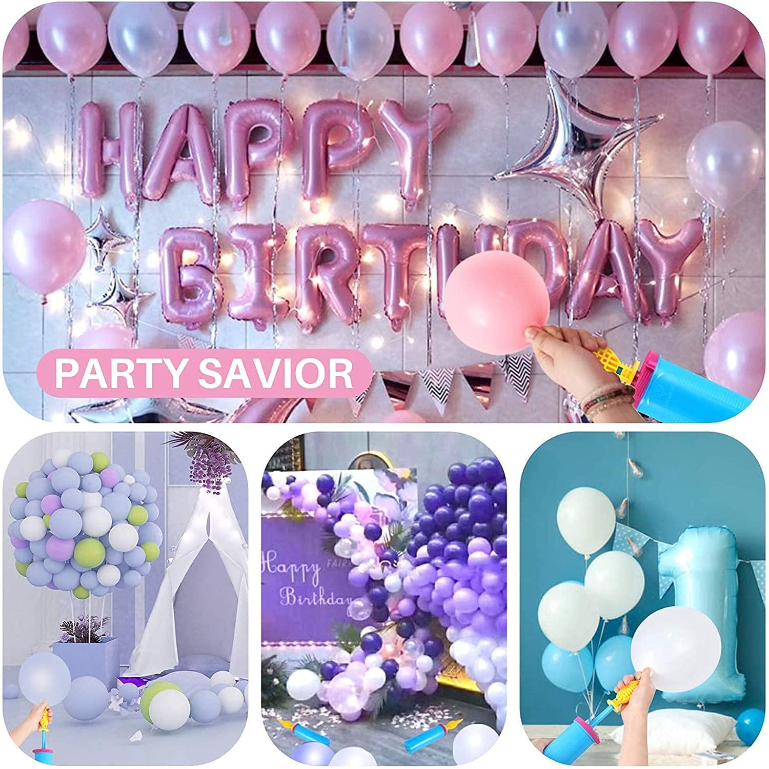 2PCCS Hướng dẫn bơm hơi bơm khí bơm khí cho máy bơm không khí bể cho máy bơm bóng bay đến lạm phát bóng cho lễ kỷ niệm, sinh nhật, ngày năm, lễ cưới.