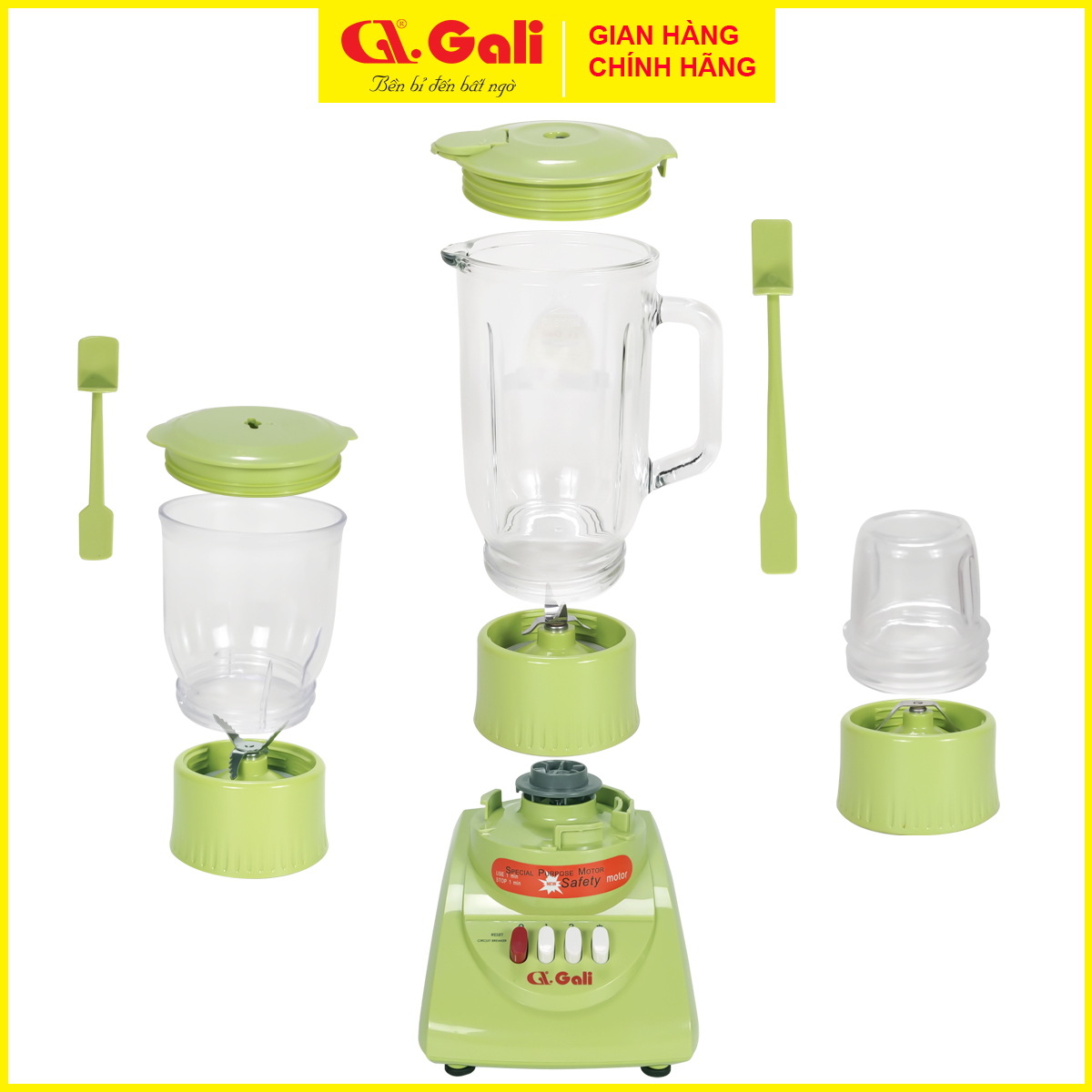 Máy xay sinh tố Gali 3in1, đa chức năng xay các loại sinh tố, rau củ quả, làm sữa hạt, xay các loại thực phẩm, gia vị, hàng chính hãng, bảo hành 12 tháng Gali