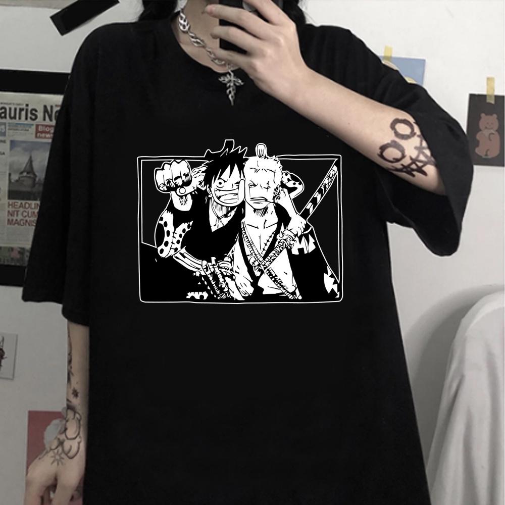 HOT Áo Thun Luffy Zoro - Đảo Hải Tặc ANime One Piece Phong Cách Đường Phố Cá Tính