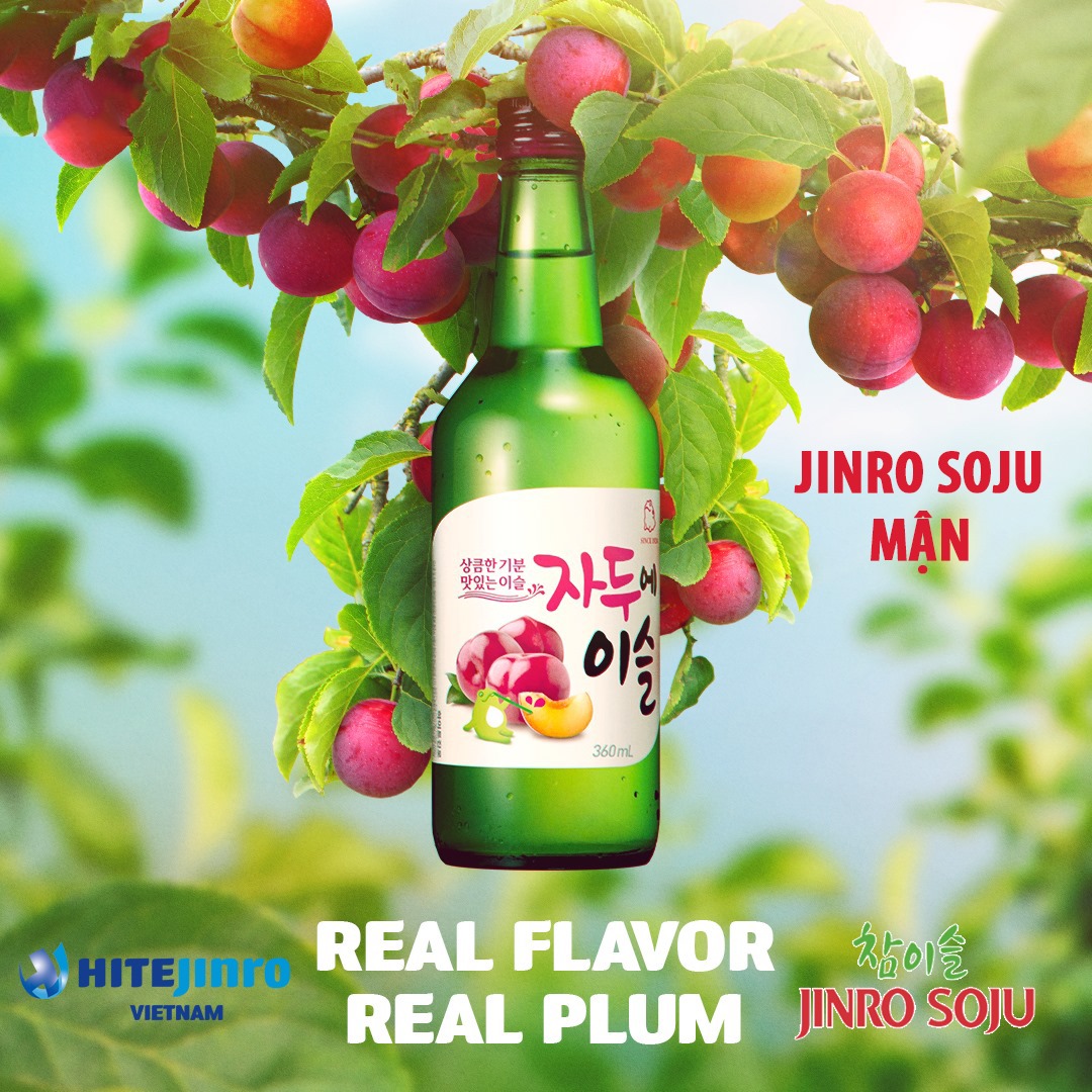 [CHÍNH HÃNG] Soju Hàn Quốc JINRO VỊ MẬN 360ml - Combo 6 chai