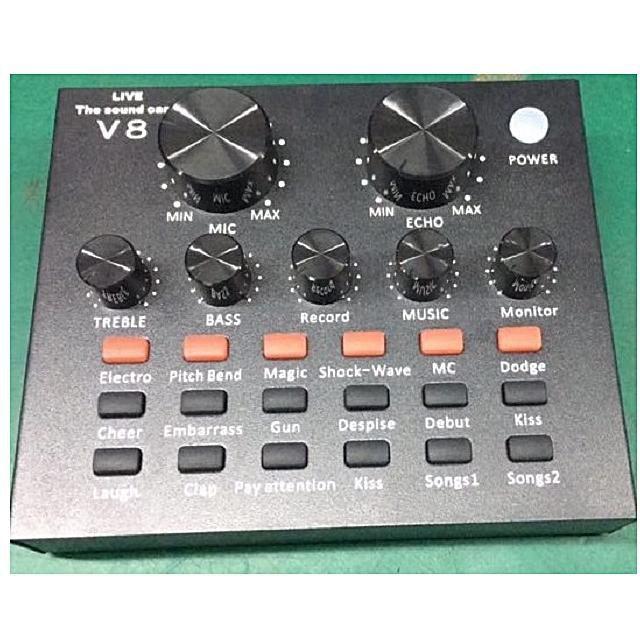 SOUND CARD V8 bản tiếng anh AUTOTUNE có BLUETOOTH âm thanh hay