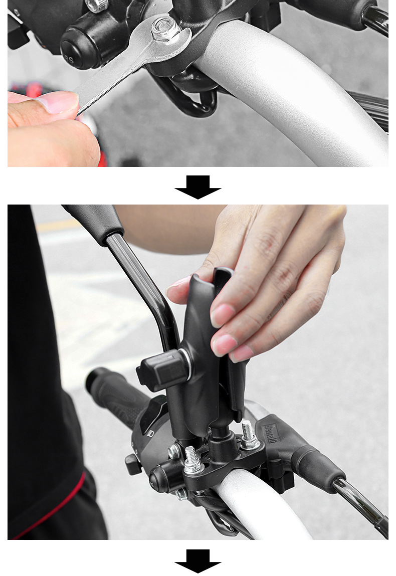 Gopro Kẹp Ghi Đông xe đạp xe máy PKL xoay 360 kim loại + nhựa