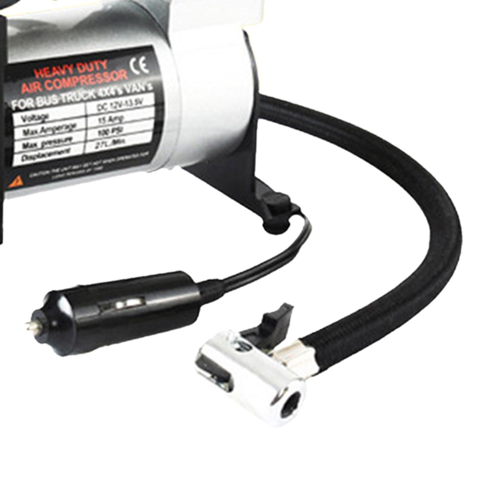 Tire Pump 12V DC Single Cylinder, 140PSI 35L/Min, Portable Heavy Duty Compact,Tire Inflator, Tyre Air Compressor Pump Fit for Truck Bike Auto