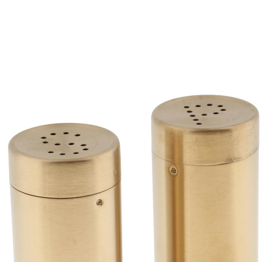 2 Cái Thép Không Gỉ Muối Đường Pepper Shaker Gia Vị Lon