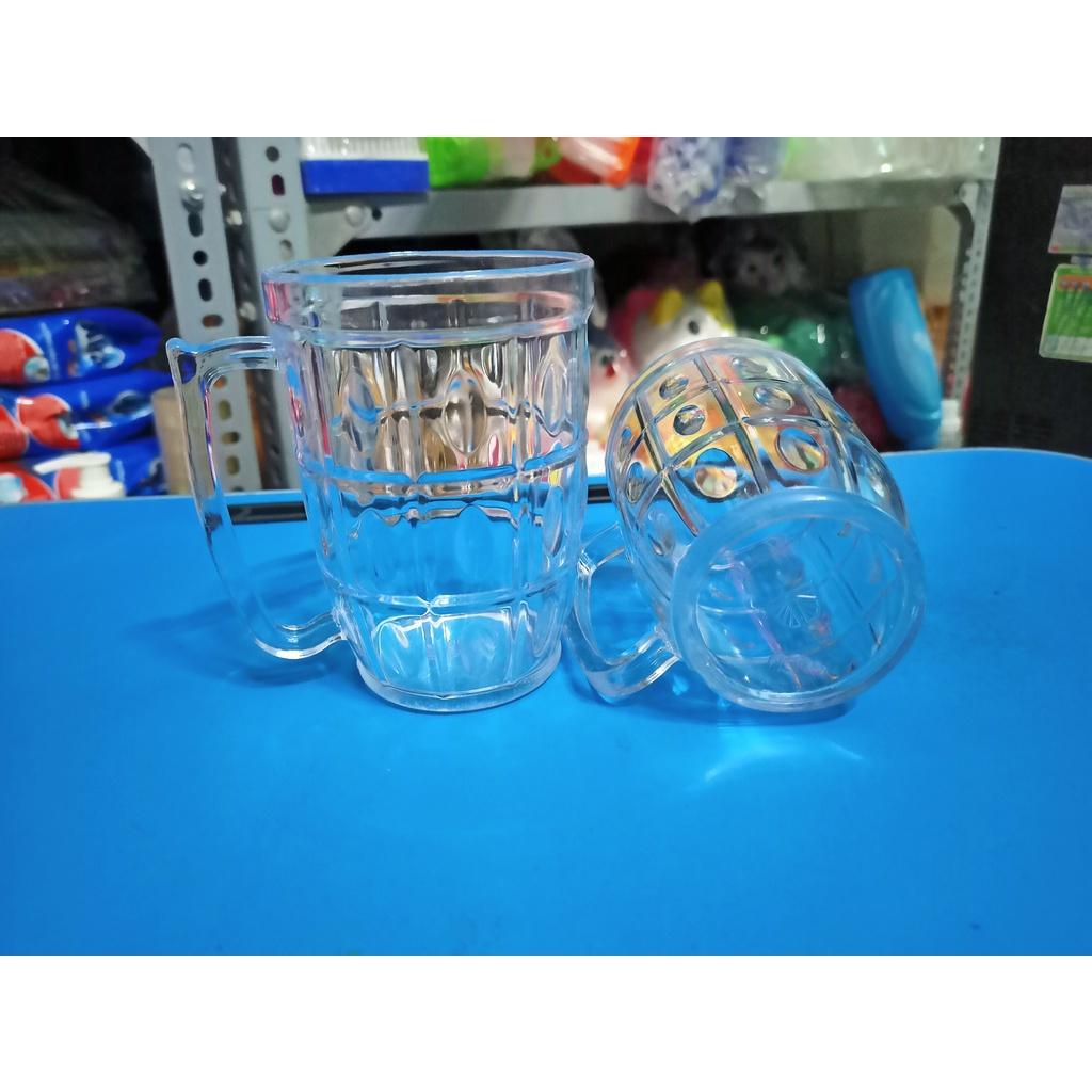 Ly thủy tinh cao cấp ly nhựa cốc uống bia có quai 410ml,425ml,380ml - loại đẹp