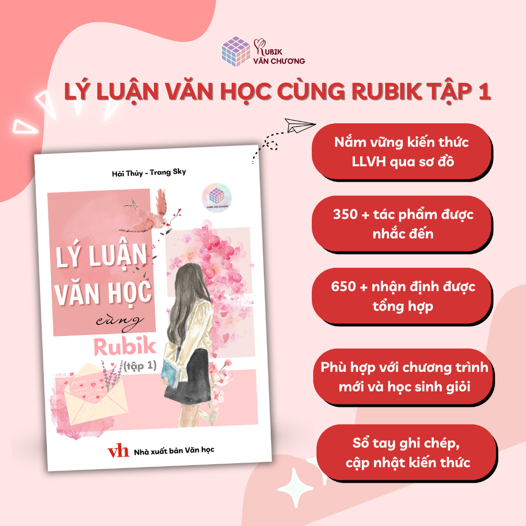 Combo 3 sách: Lý luận văn học cùng Rubik (Tập 1 + Tập 2) và Nghị luận xã hội cùng Rubik