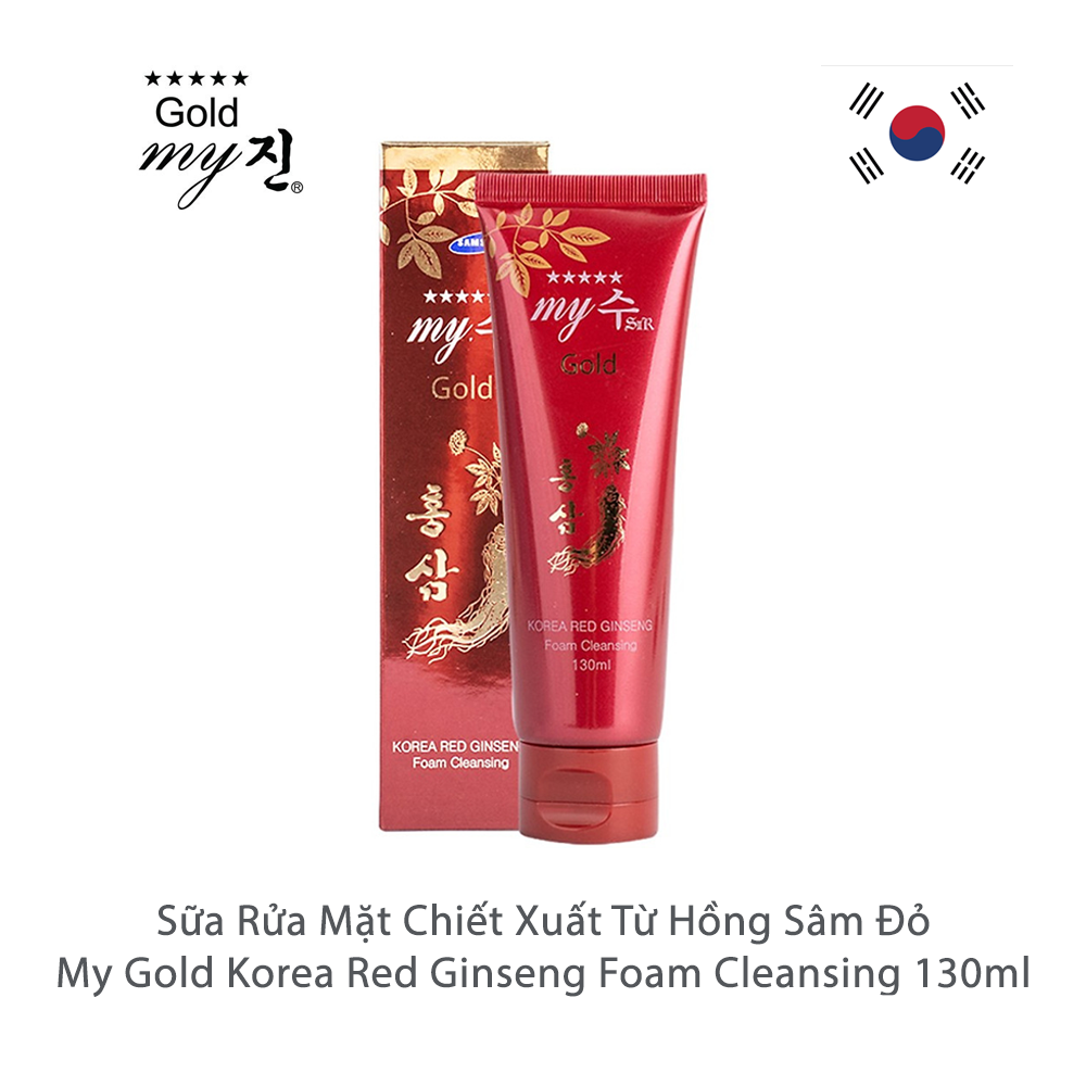 Sữa Rửa Mặt Hồng Sâm Đỏ My Gold Korea Red Ginseng Foam Cleanser (30ml)