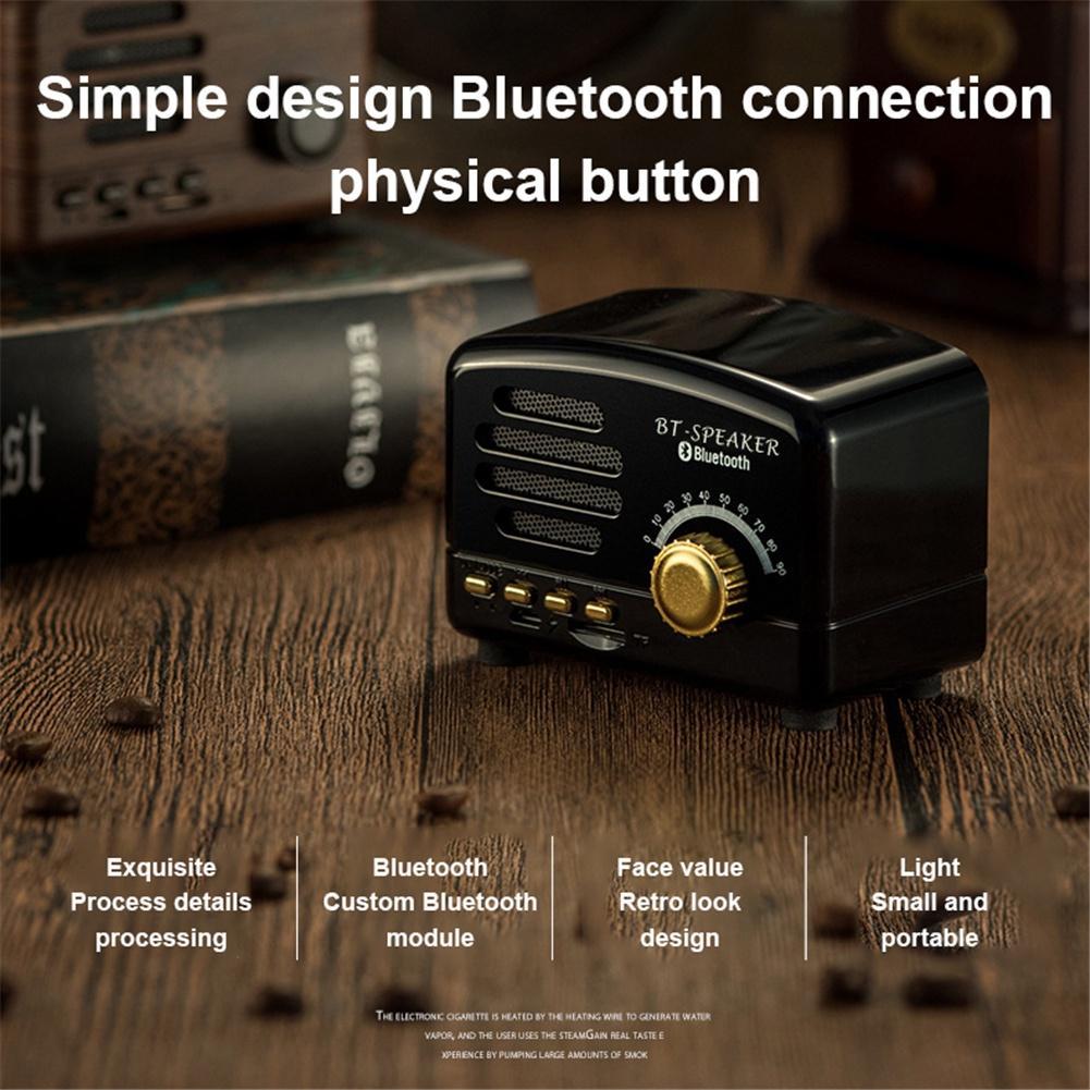 Loa bluetooth phong cách cổ điển hỗ trợ thẻ nhớ TF