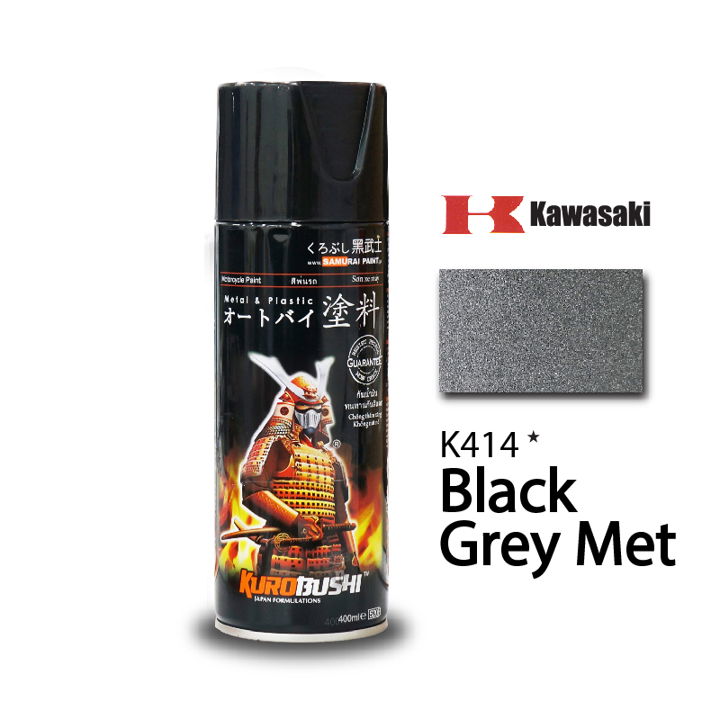 Sơn SAMURAI KUROBUSHI K414* MÀU XÁM KIM LOẠI chính hãng dành cho xe máy