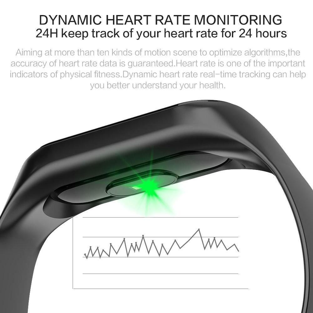 Trình theo dõi tập thể dục không thấm nước, Trình theo dõi hoạt động ngoài trời với nhịp tim Bước đồng hồ xem Bluetooth Pedometer Calorie Counter: Blue