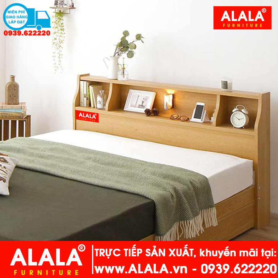 Giường ngủ ALALA06 gỗ HMR chống nước - www.ALALA.VN - 0939.622220