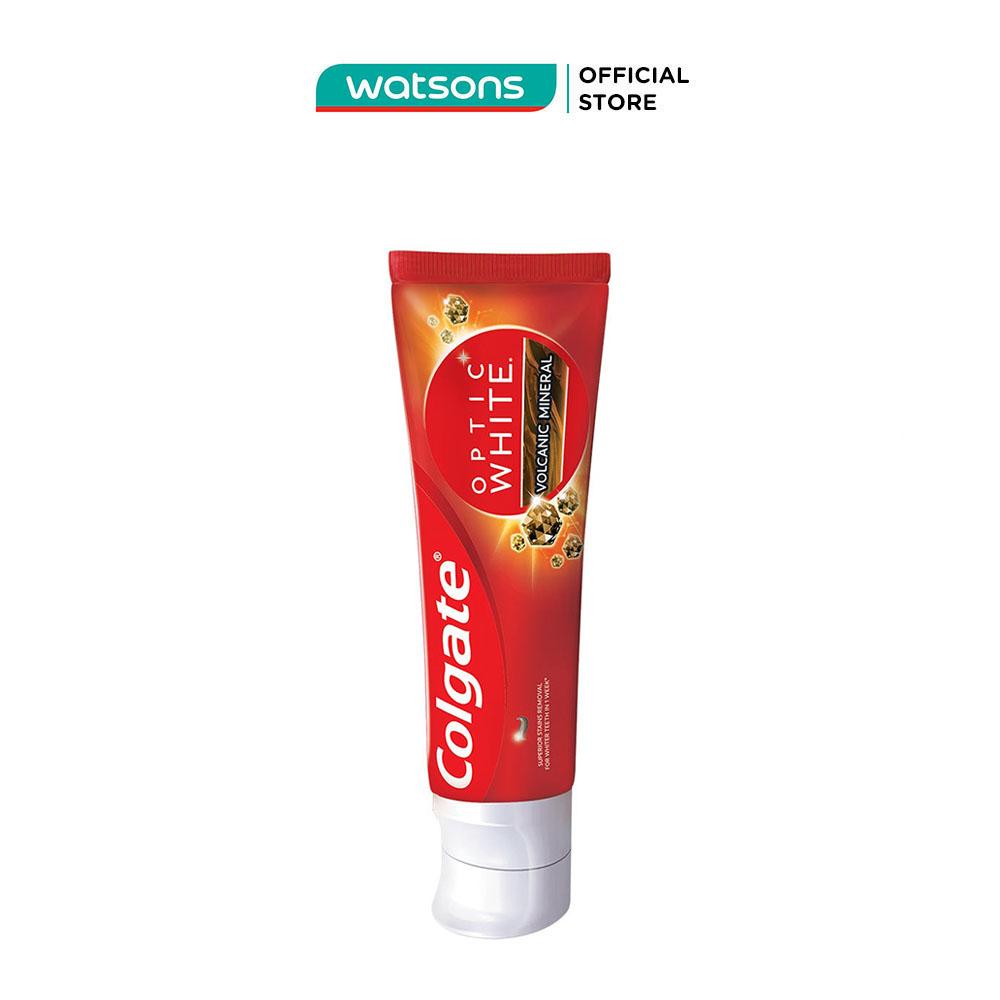 Kem Đánh Răng Colgate Optic White Vocalnic Mineral Khoáng Núi Lửa 100g