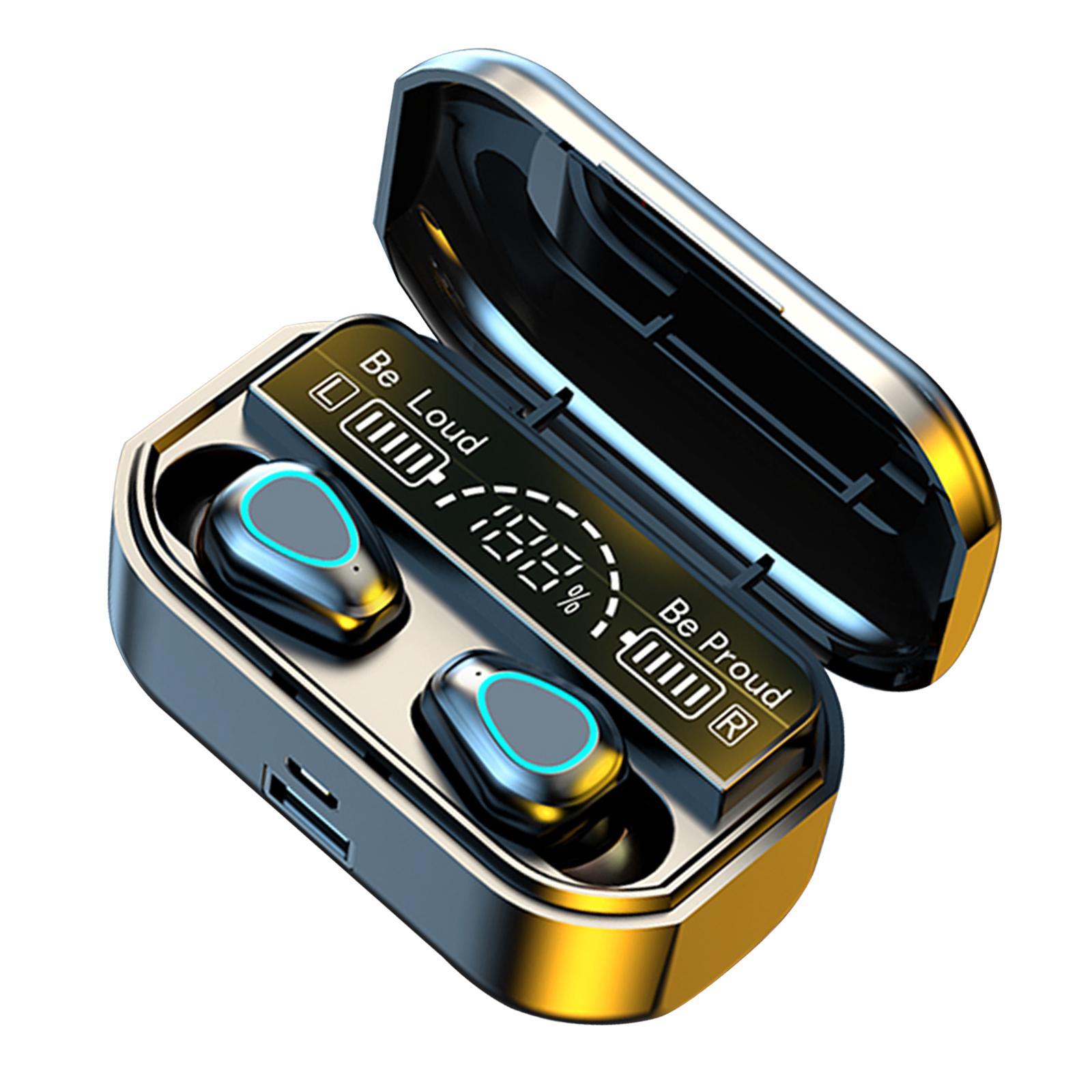 In-Ear Earbuds with Charging Case 2000mAh Sports Earphones for Gaming Laptop