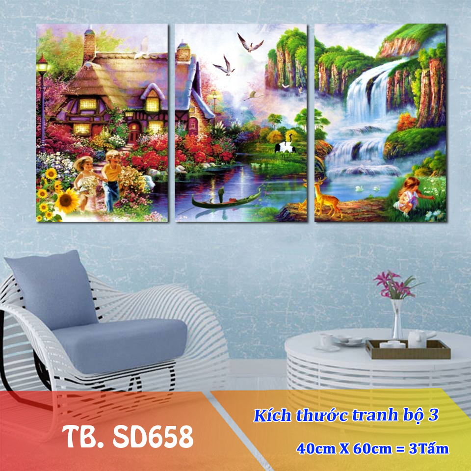 Tranh treo Tường Sơn Dầu SD658- Tranh treo tường đẹp