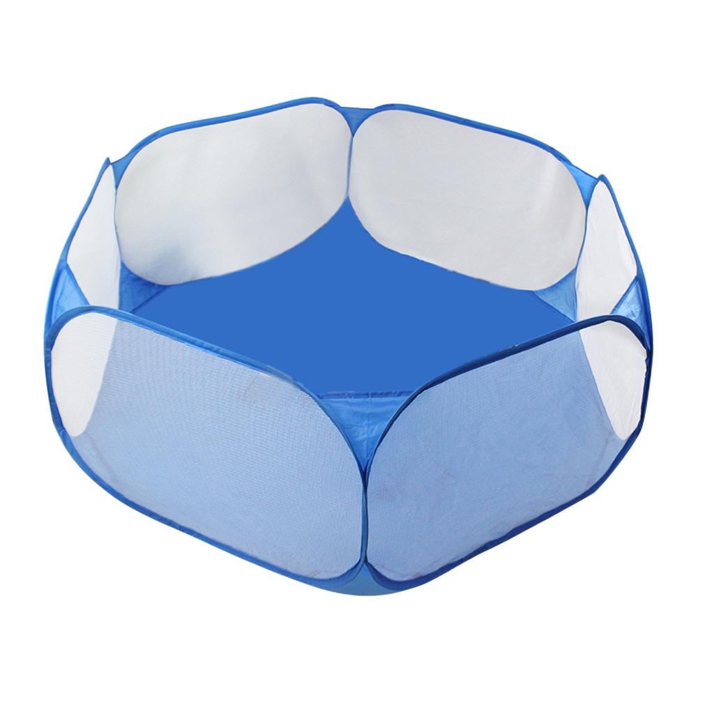 2x Foldable Play Pen Cage For Hamster Rabbit Guinea Pig Gerbil Mice Sky Blue