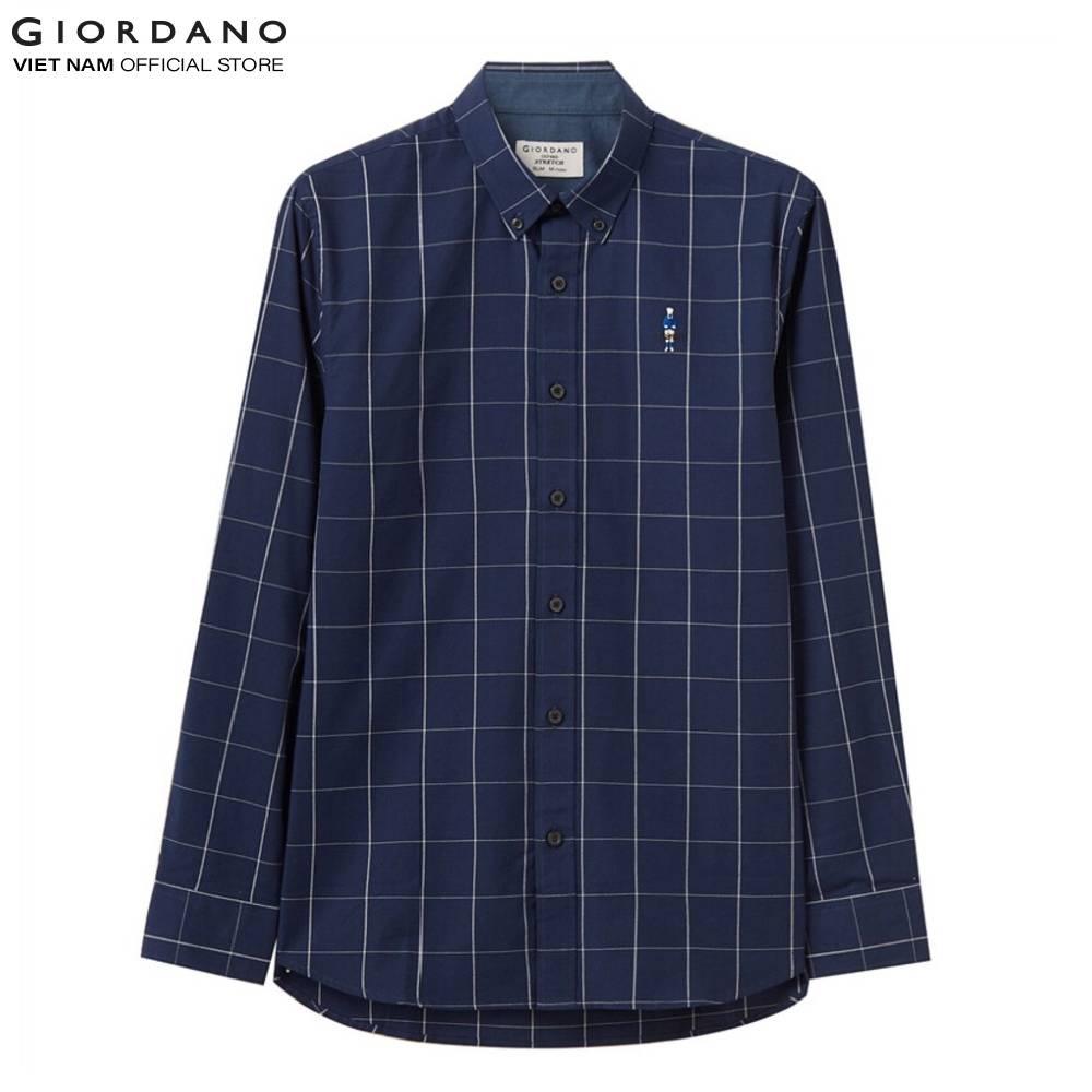 Áo Sơ Mi Oxford Nam Tay Dài Giordano Classic Shirt 01049043